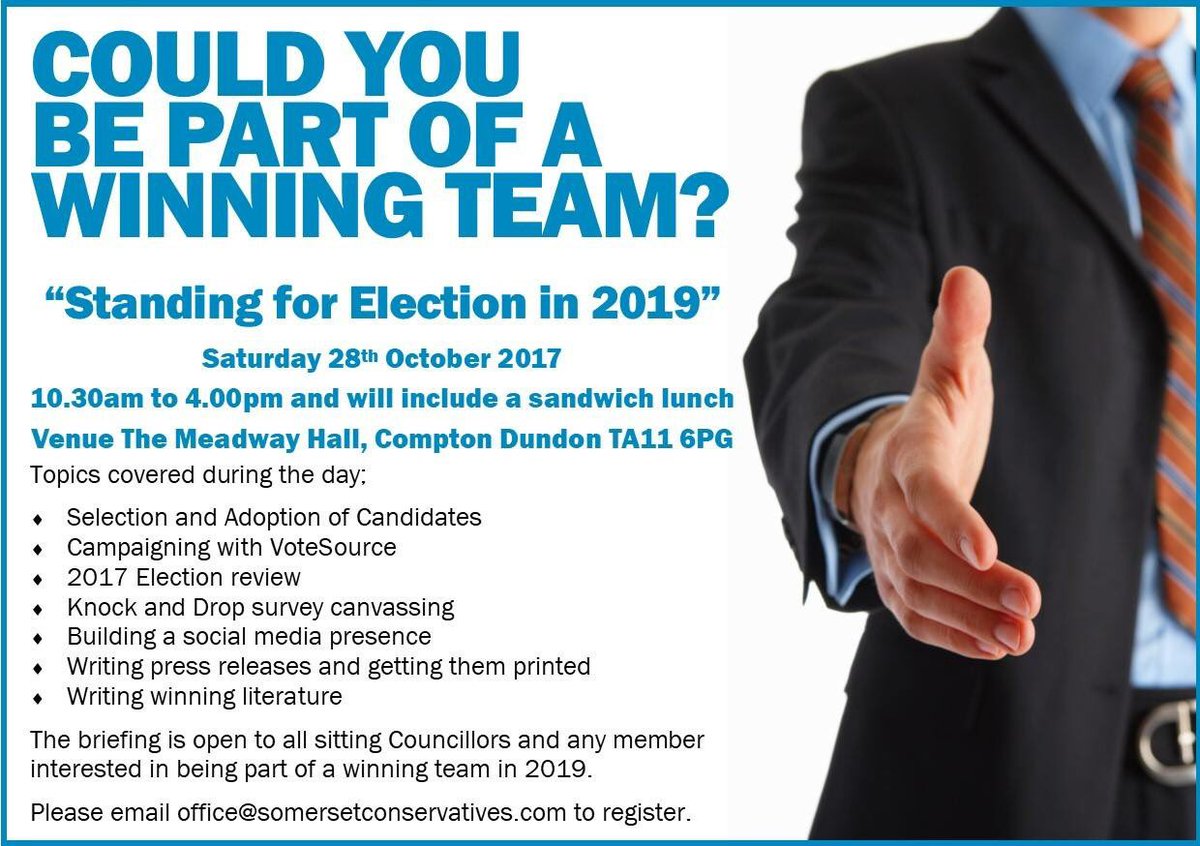 Are there things about your local area in #TauntonDeane you would like to change? Stand as a TDBC Candidate in 2019. All welcome to apply.
