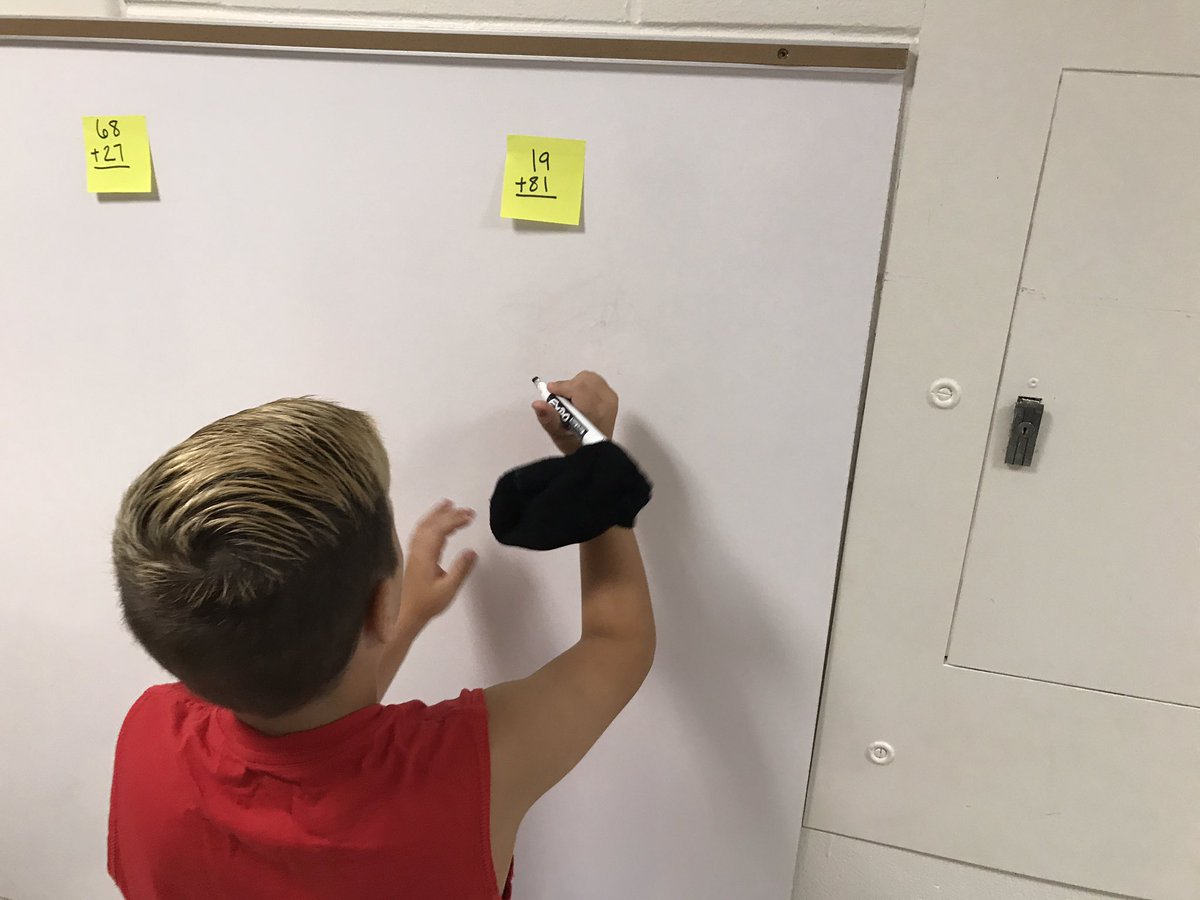TRSchoolWTSD's tweet photo. Lots of thinking going on during Math this morning! Using our #ThinkingBoards #wtsdpride #TogetheR https://t.co/rP3lpMnlGq