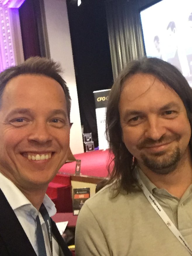RomanSlovinec's tweet photo. Meeting @alesteska watching  @TeskaLabs pitch @phoenixconfio togehter! #PhoenixFintech show Prague #fintech https://t.co/o9lrlVRVW8