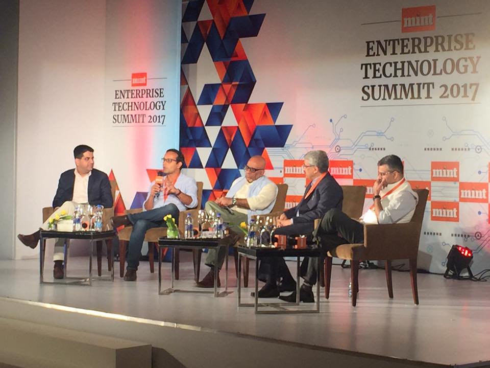 MintEventsLive's tweet photo. Second panel moderated by @ldmonte on stage to talk about the use of AI to analyse the #BigData at #MintTech https://t.co/oAJ88iFErP