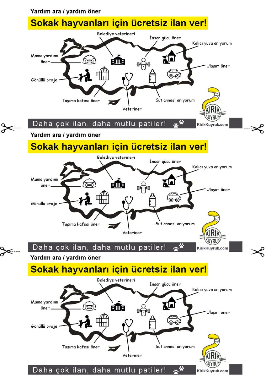 kirikkuyruk's tweet photo. Bize ve hayvanlara yardım eder misiniz? Kendin indir,bas ve dağıt (Veterinerlere,kafelere,arkadaşlarına dağıt)
Teşekkürler! #sokakhayvanları https://t.co/4P6JBvmtVK