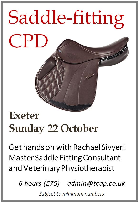 TCAnimalphysio's tweet photo. Join our Practical Saddle Fitting CPD with @iaat_info Sunday 22nd October #Exeter #Devon #AnimalPhysio https://t.co/8QpM4ekfkD https://t.co/lo10KPZfLb