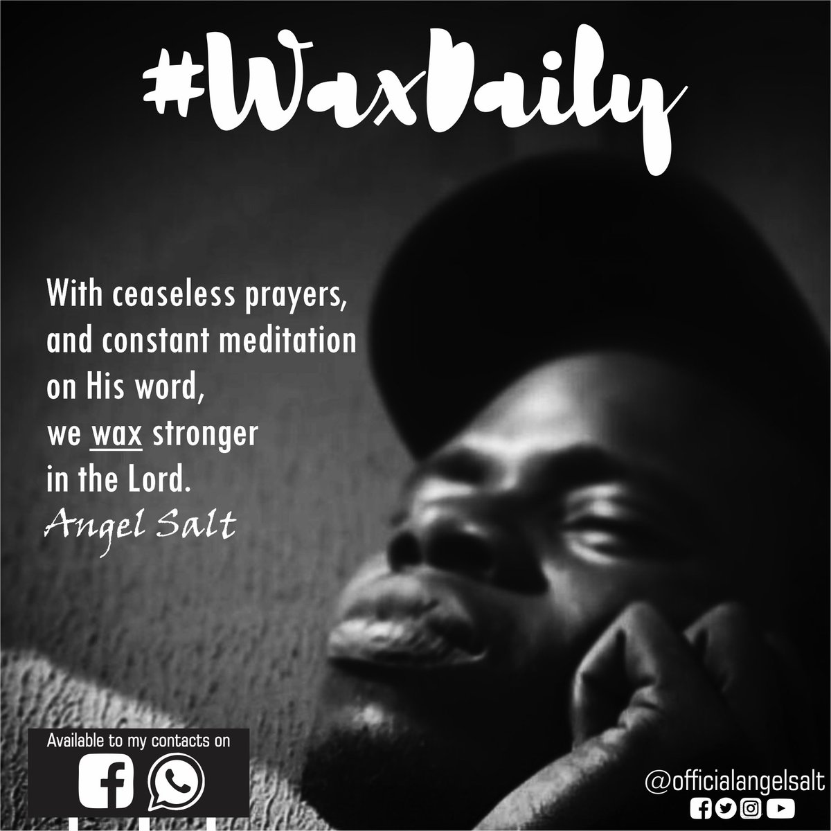 angelthesalt's tweet photo. #HEyBoss, watch out for this everyday. #WaxDaily #AngeliTonPinre #digniTREE @dovetv @Topyouths @rccglp1_youths @PolongoMedia @Daystar 😎😍😇 https://t.co/wKZv8cxcGw