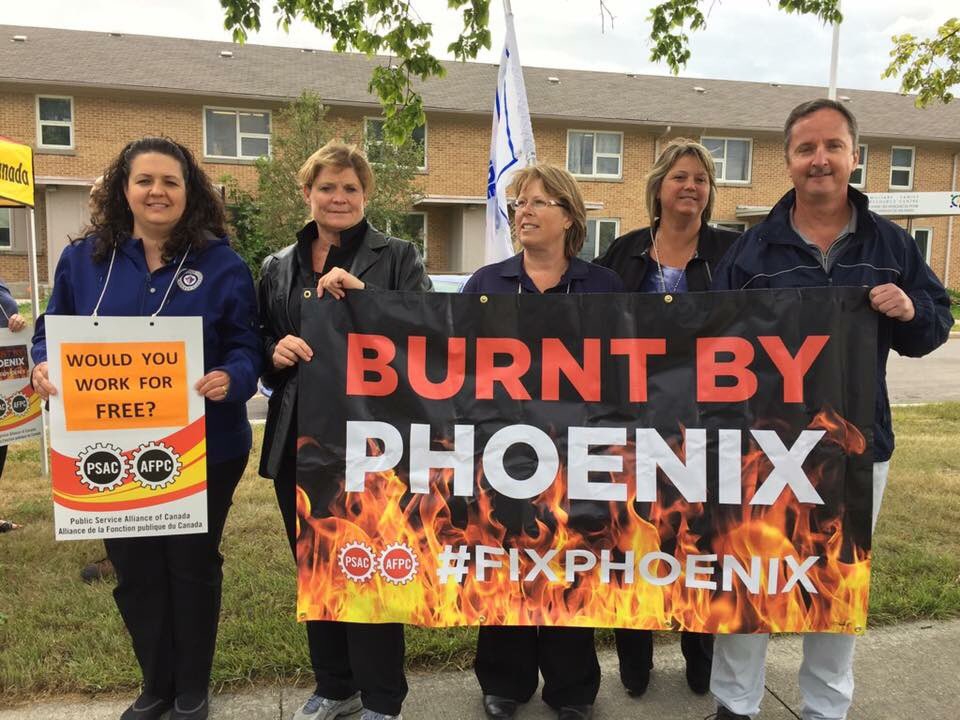 PSAC Phoenix rally today at noon in front of MP Jim Carrs office in Winnipeg. I got paid supporting those who didn't. #FIXPHOENIX #jimcarr