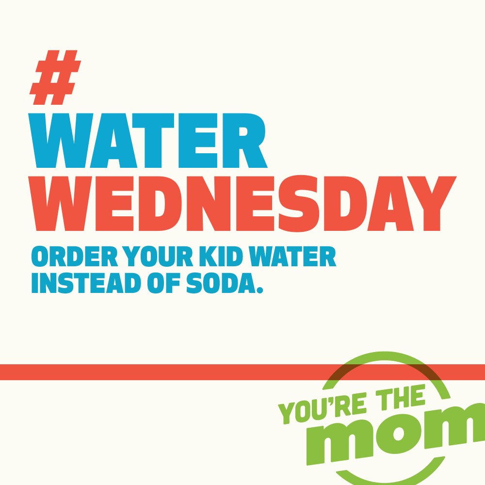 yourethemom's tweet photo. Cheers to #WaterWednesday! Swapping sugary drinks for water is a simple way to keep calories and sugar in check at mealtime. #YoureTheMom https://t.co/TMYw9zAPHi