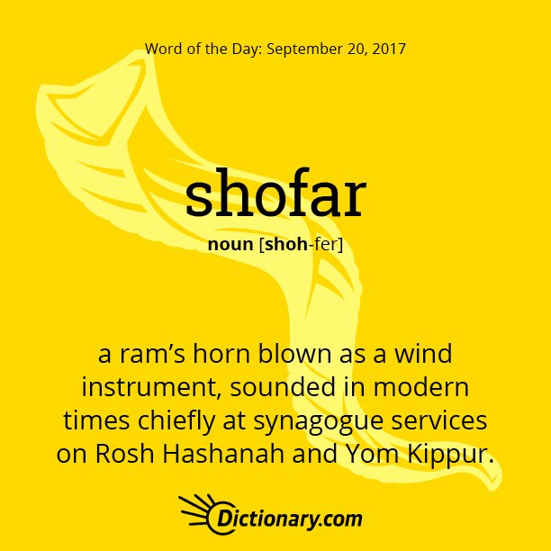 on Twitter "In honor of Rosh Hashanah, today's Word of
