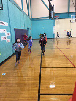 hopknswellness's tweet photo. The first day of Mrs. Babson's Mileage Club is in the gym today. The MC is great way to get exercise while in school! https://t.co/PxBiqhyotU