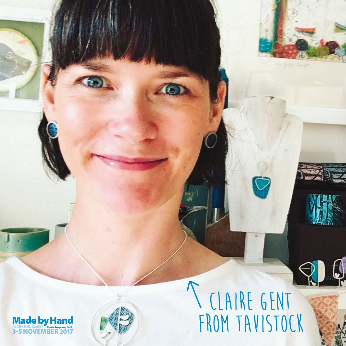 Hello <a href="/clairegent/">Claire Gent</a> #meetthemaker #textiles from #Tavistock Meet Claire &amp; 135 makers #MadebyHand  #Cardiff Nov 3-5 bit.ly/MBHTickets17