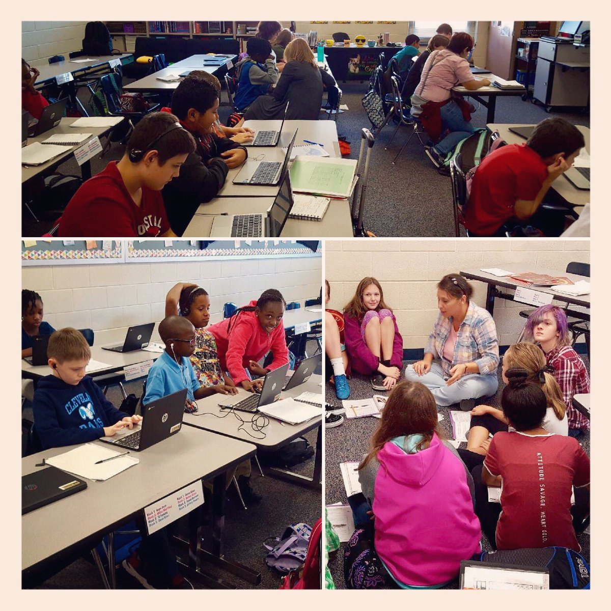 Great day for #PersonalizedLearning and small groups! Check out our CvMS TLC leading a group!
