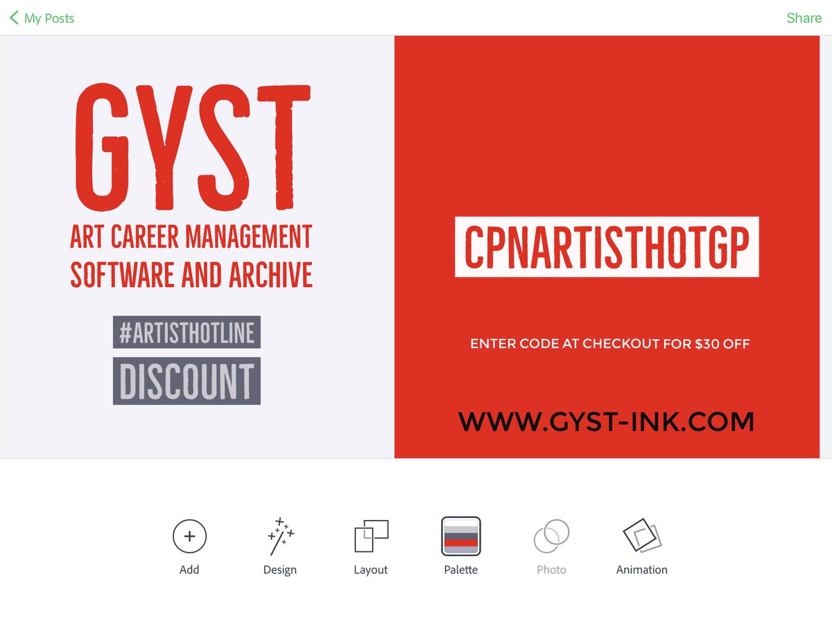 DigitalMudWorks's tweet image. Just for Artist Hotline! $30 off our popular GYSTPro Software to manage and archive your art practice gyst-ink.com #ArtistHotline