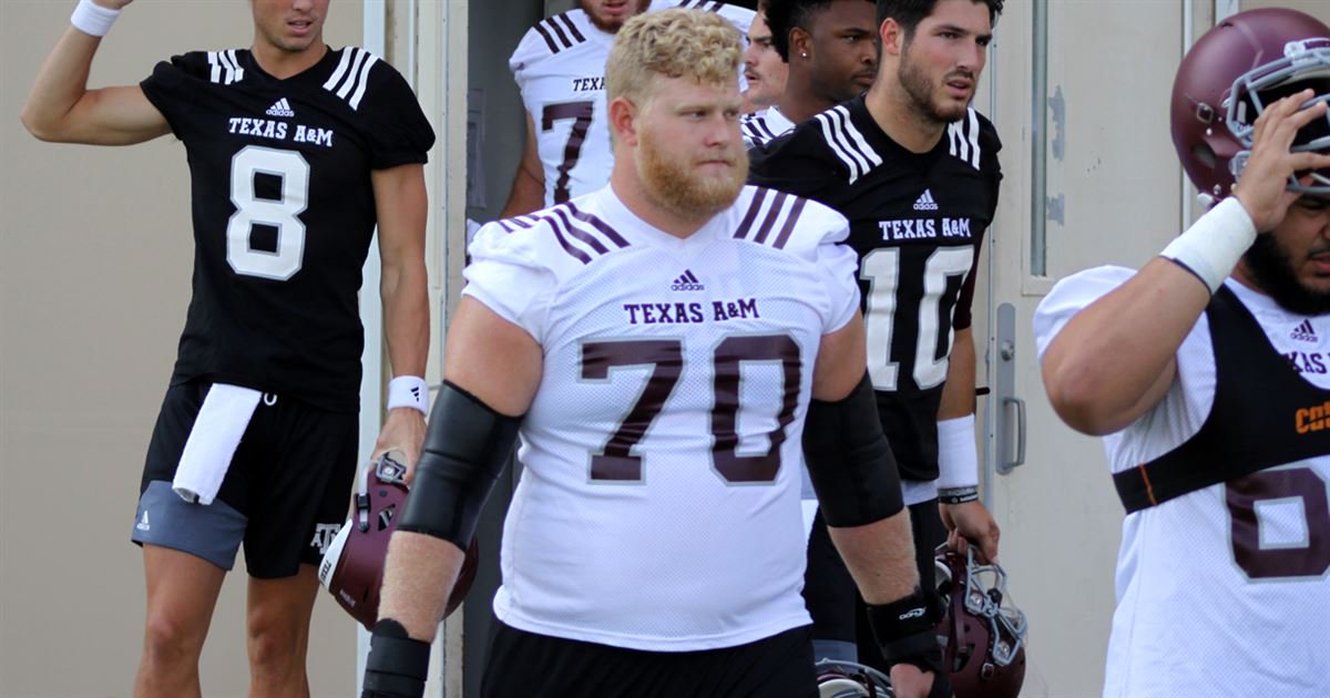 Texas A&amp;M offensive linemen all looking to grow 'mountain man' beards Connor Lanfear Colton Prater bit.ly/2vOnwJh