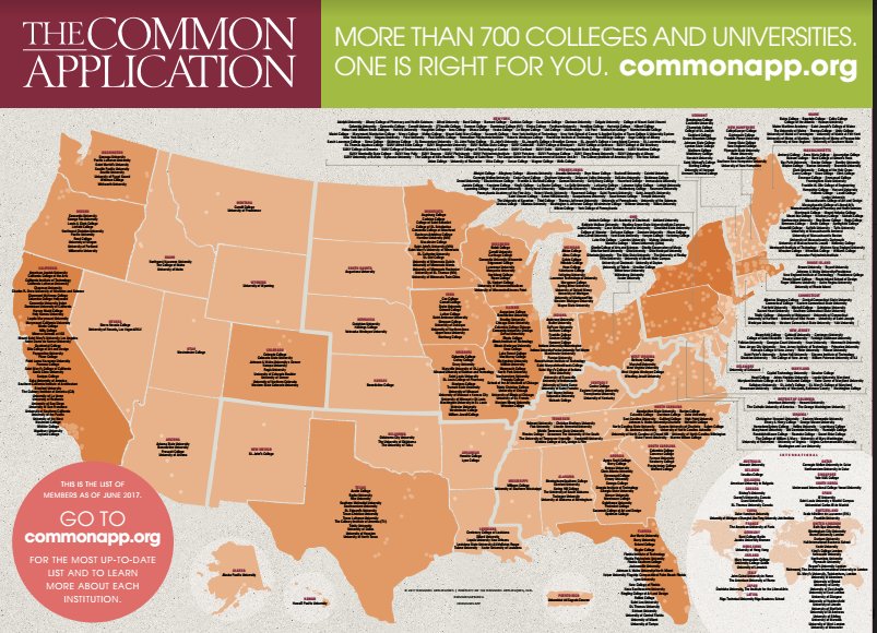 Did you know: more than 700 colleges &amp; universities accept #CommonApp? Explore the possibilities! buff.ly/2xS00M2 #WednesdayWisdom