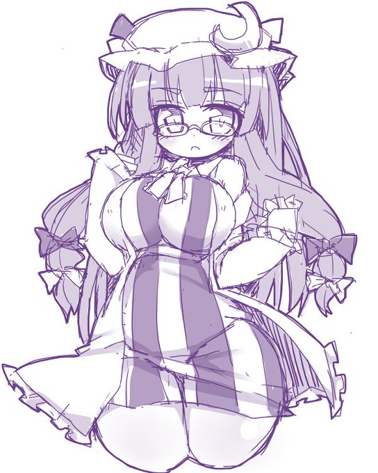 東方お題でパチュリーちゃん～ https://t.co/FCzFDqsASP 