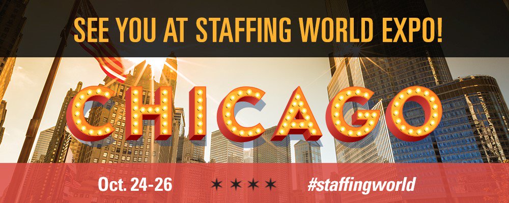 My company’s exhibiting at #StaffingWorld. Chicago Oct. 24‒26. Will we see you there?bit.ly/HomeSW17
