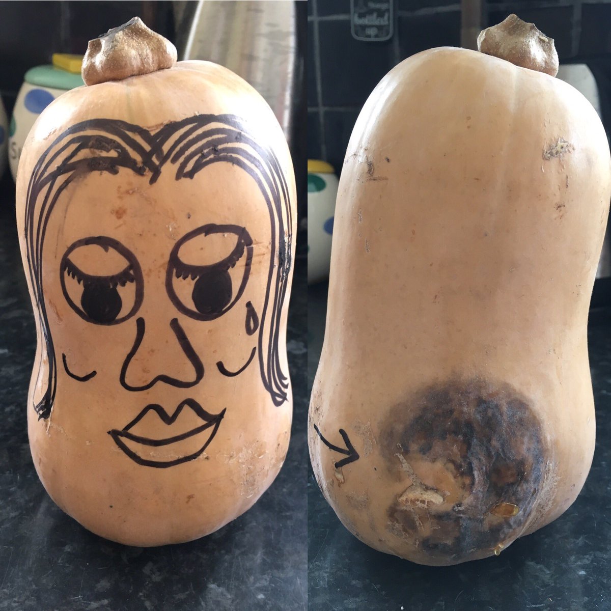 nofoodtowaste17's tweet image. Is there any hope for Suzy #Squash with her mouldy bottom? It's whats on the inside that counts surely? 🤔#SaveSuzySquash 
Prevent #foodwaste