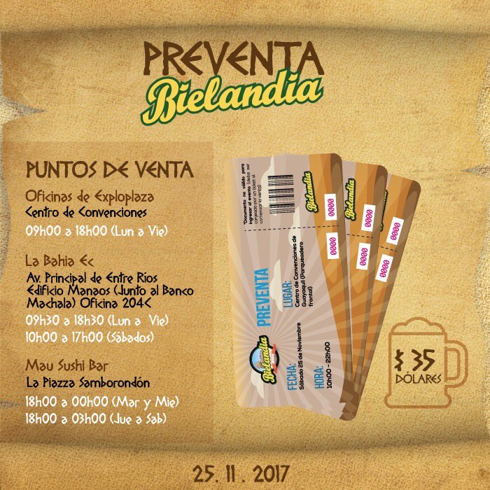 bielandia's tweet photo. La preventa asegura tu pase a #Bielandia2017 junto con su última eliminatoria este 30 de septiembre. ¡No te quedes sin ella! 🍻🏆🎉 https://t.co/sH2klP6w3r