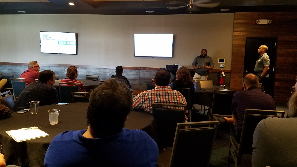 ThepHuck's tweet photo. Thanks to @MicronTech for sponsoring the @MyVMUG #SATXVMUG today! You made this happen! https://t.co/NtcCR21u5y