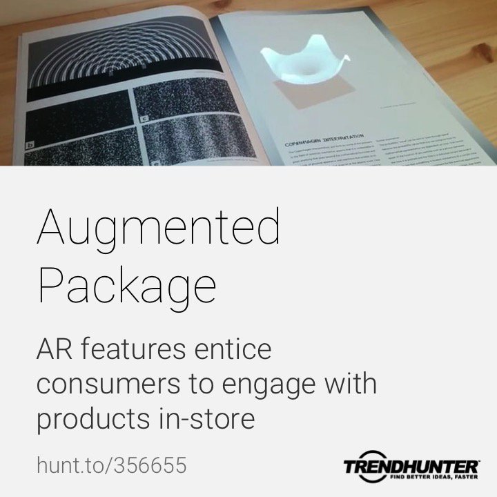 trendhunter's tweet photo. Dive into top #trends and #insights like the future of #AugmentedPackaging with Trend Hunter's research-driven advisory service. https://t.co/h9LcezTfmM