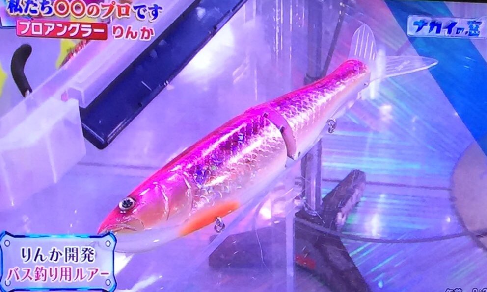 さな丸 En Twitter ナカイの窓に 私たち のプロです に りんかさん出てたー りんかさんが開発した バス釣り用ルアー凄かったな プロアングラー りんか