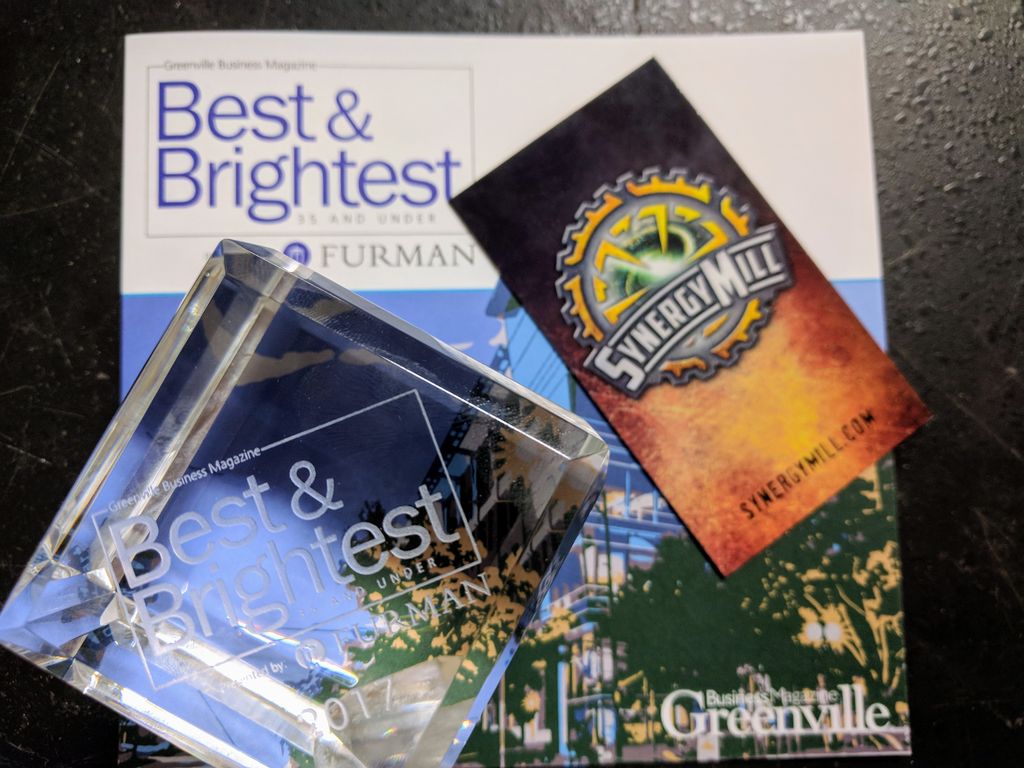 synergy_mill's tweet photo. Congratulations to our co-founder Doug Cone on being selected for Greenville's Best and Brightest 2017! https://t.co/yEUPU7BRiM