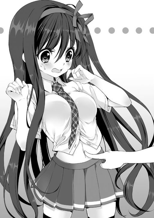 Anime girl with dark brown hair and brown eyes