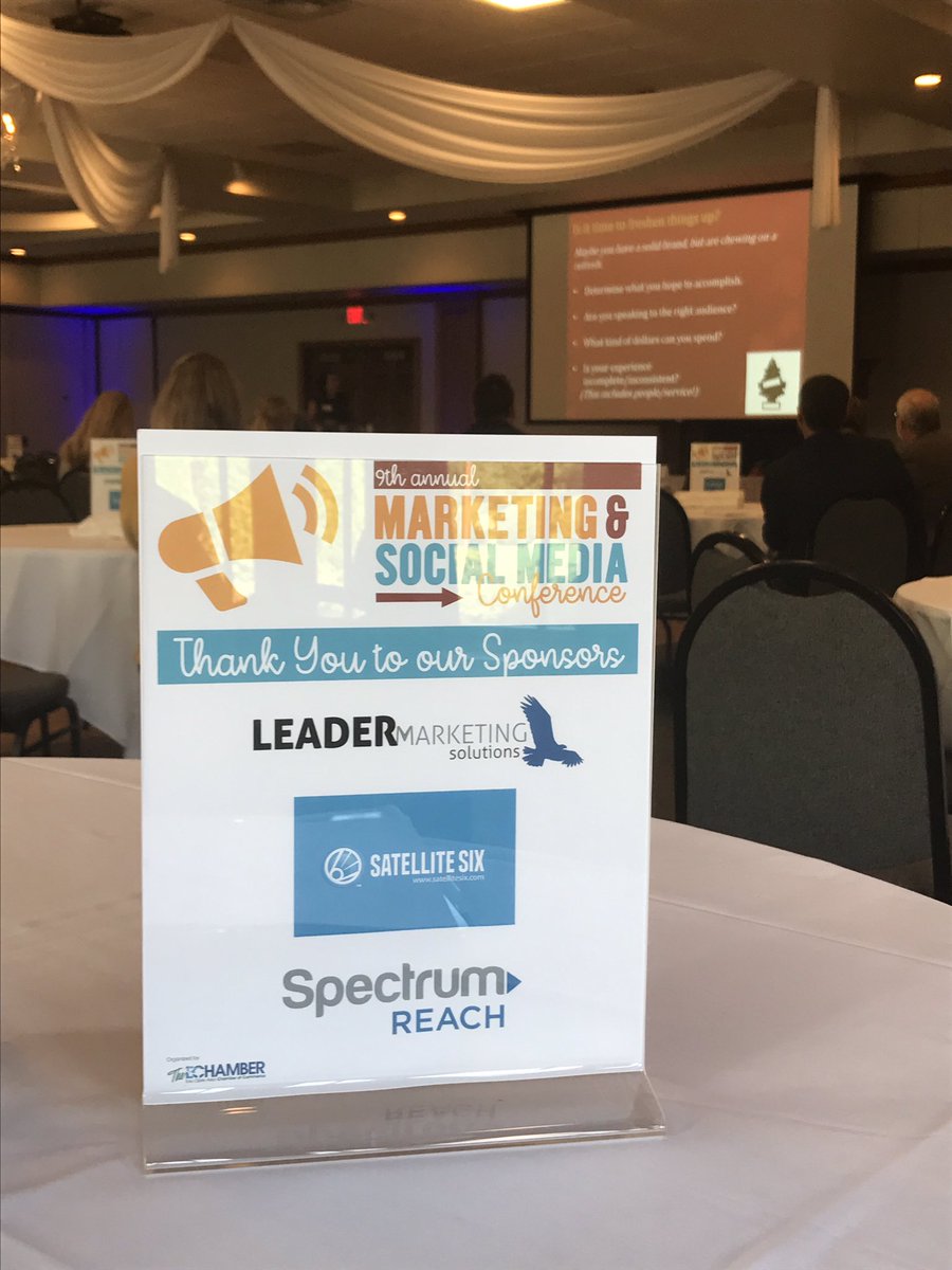Royal_CU's tweet photo. At the @ecareachamber #Marketing &amp; #SocialMedia  conference! Our very own @VPMBDTara is on stage with #Branding and #Rebranding! https://t.co/4ELOjlV0pT