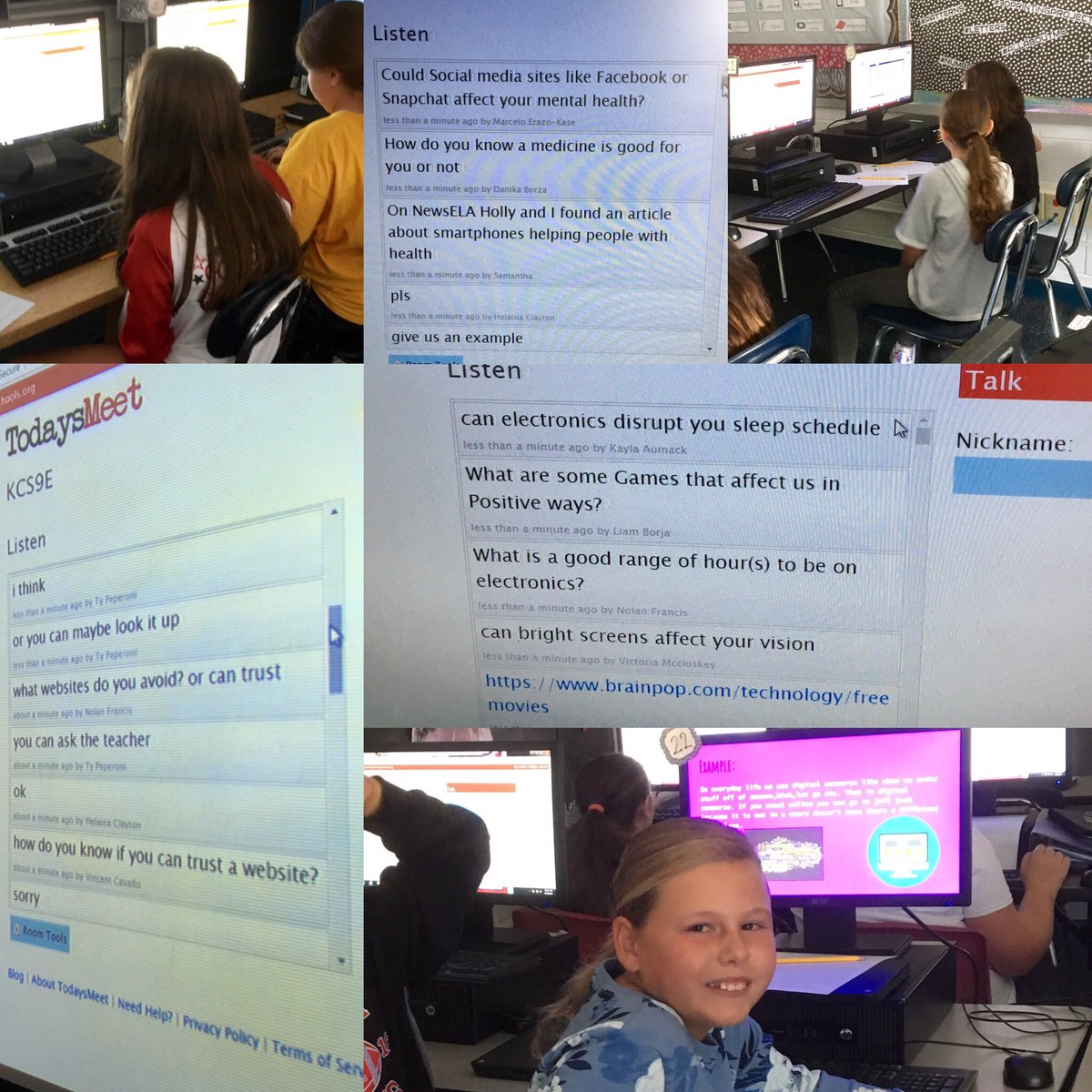 MrsSchwartz40's tweet image. Today 6th grade used #TodaysMeet to ask questions during our presentation seminar (Another @rkiker trick) 🖥 #9elements #digitalcitizenship