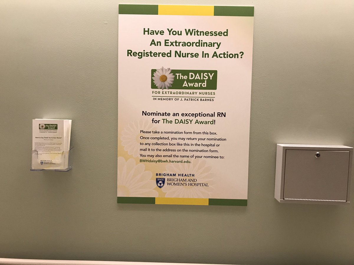 PennMaryoga's tweet photo. Neuro nurses bring Daisy award to BWH! #BWHpursuesMagnet https://t.co/e2cnUGnRJ2