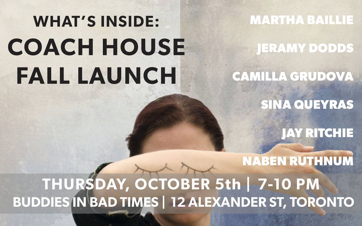 Coach House Books tweet media
