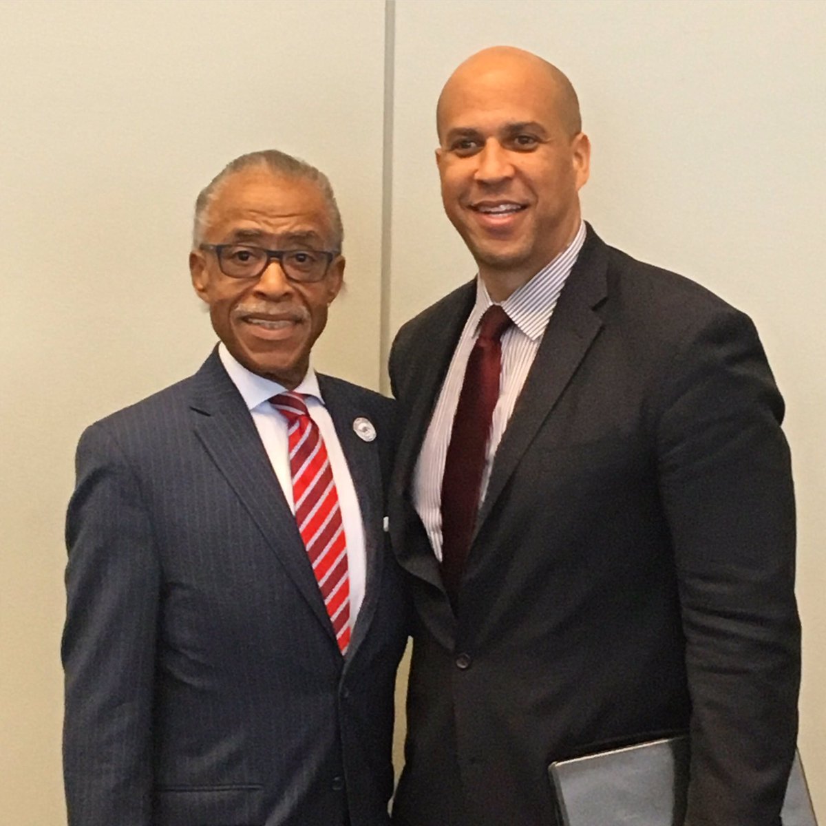 Image result for cory booker with al sharpton