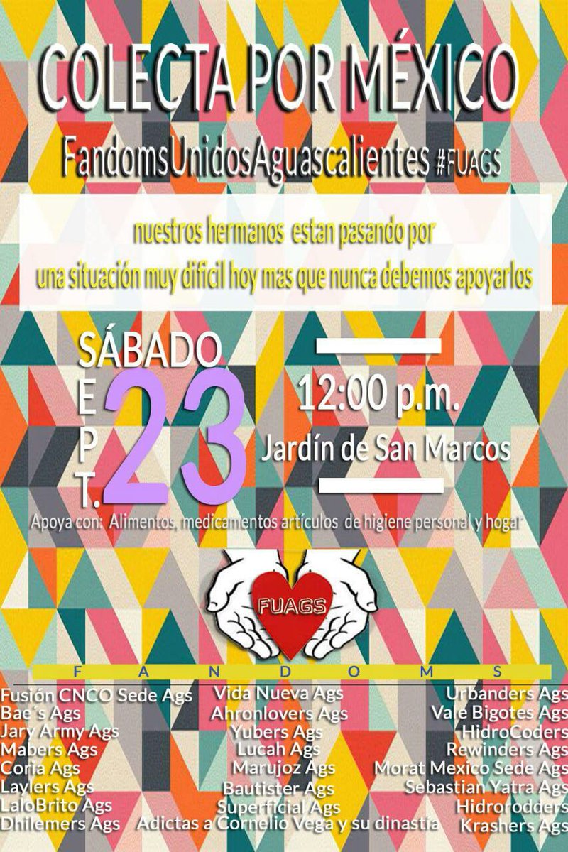 laylersags's tweet photo. MÉXICO UNIDO JAMAS SERA VENCIDO ❤ SI ERES DE AGUASCALIENTES TE ESPERAMOS EL SÁBADO 23 EN EL JARDÍN DE SAN MARCOS A PARTIR DE LAS 12PM ❤ RT https://t.co/GpcLp4C4BM