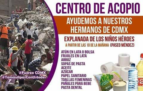 gigiporcelain's tweet image. CENTROS DE ACOPIO EN CD. VICTORIA TAMAULIPAS
-FCAV
-TRABAJO SOCIAL
No hay excusa, hay que ayudar y difundir