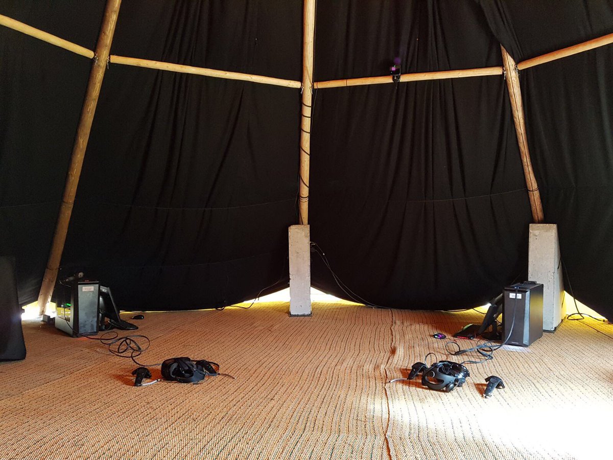 VRHire's tweet photo. VR in a tipi anyone? https://t.co/hZAFJQwifE