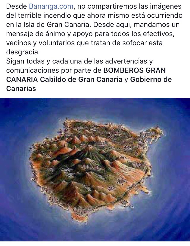 Banangacom's tweet photo. Mucho ánimo para todos los efectivos que luchan en #IFGranCanaria #grancanaria #tejeda estamos con ustedes❤️🇮🇨🚁🚨🚒🚑🚔 https://t.co/uodIIxIwsZ