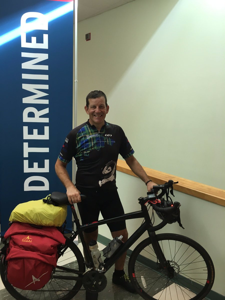 NSCCNews's tweet photo. #DeterminationRide's John Smith at COGS. The ride ends tomorrow at #Kingstec Campus. Check out his journey: https://t.co/VVaUQ3YiFk https://t.co/qBAW1901ef