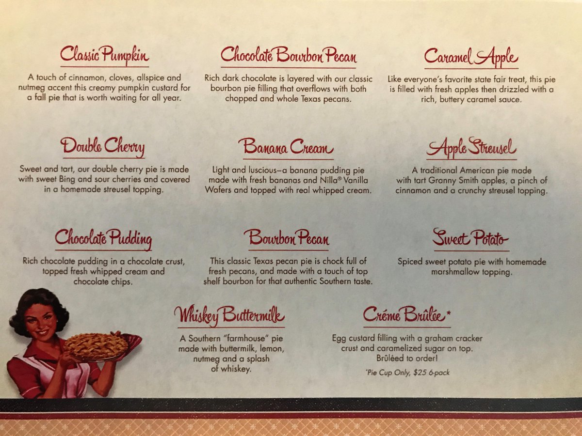 HCChicken's tweet image. Hill Country Chicken HOLIDAY PIE MENU!