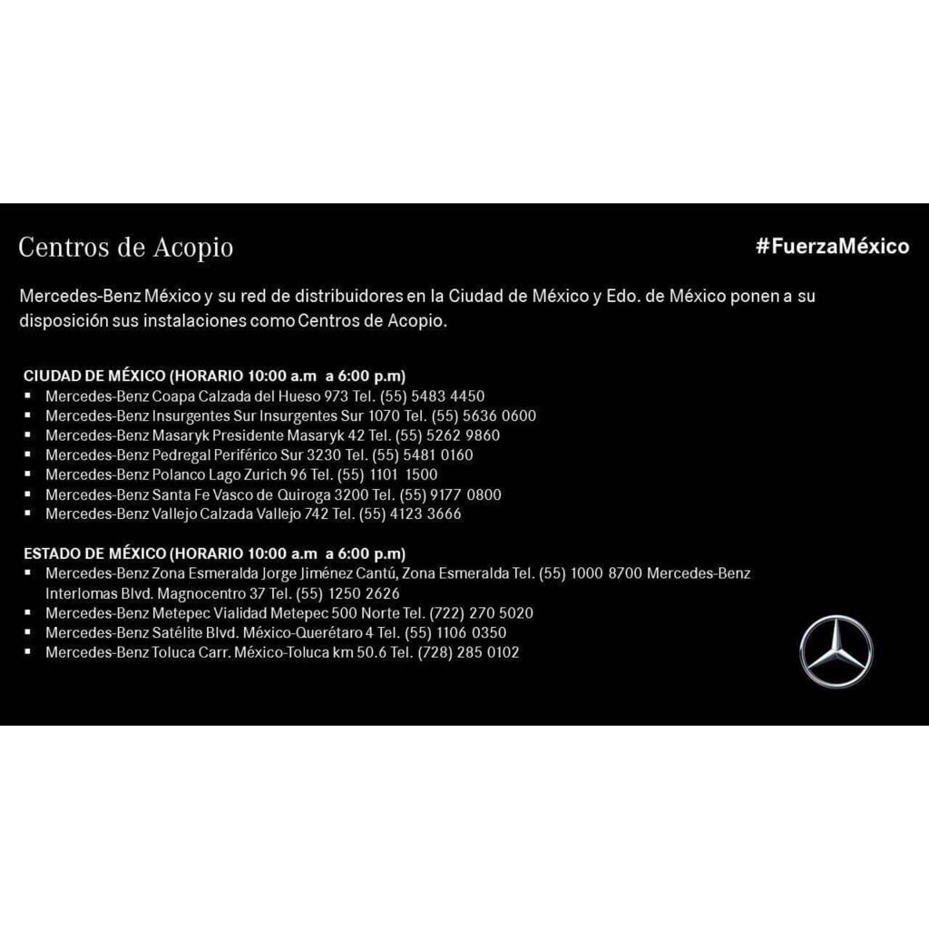 #CentroDeAcopio #FuerzaMexico #mercedesbenzmx