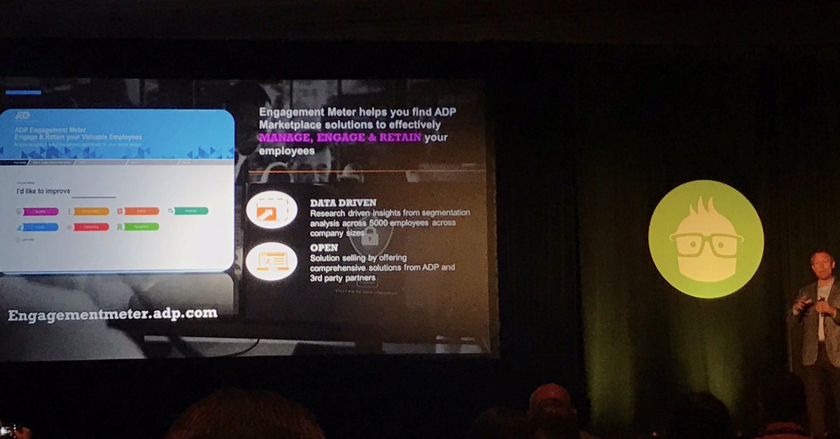 kate_sensmeier's tweet photo. @C2Csquared shares amazing @ADP personalized &amp; data driven tool to help improve #EmployeeEngagement  #ConnectatC3 @Litmos #engagementmeter https://t.co/4IjEPF3fHu