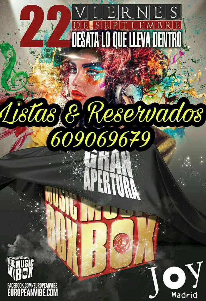 RRPPNocheMadrid's tweet photo. Este finde estamos de inauguración en #JOY ESLAVA!!!

⏺Viernes, GRAN APERTURA de MUSIC BOX

Listas &amp; Reservados
📲609069679

#listas #madrid https://t.co/BhUo39o6qt
