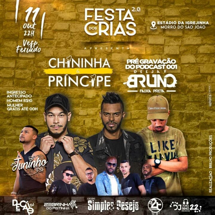 FestaDoCria's tweet image. ESQUECI FINGI QUE E FOFOCA E EXPLANA PARA SUA AMIGA QUE DIA 11 DE OUTUBRO TEM CHININHA E PRÍNCIPE NO SÃO JOÃO FESTA DOS CRIA💃🔞