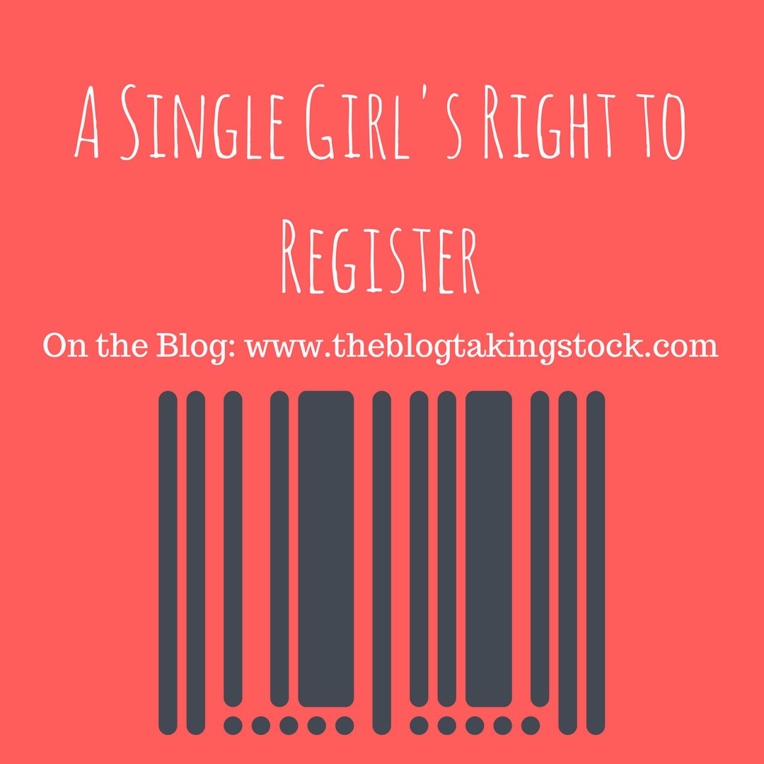 BlogTakingStock's tweet image. Shouldn't single girls have a registry and party too? theblogtakingstock.com/2017/09/20/a-s…  #singlelife #Singles #singlesmagazine #singleladies