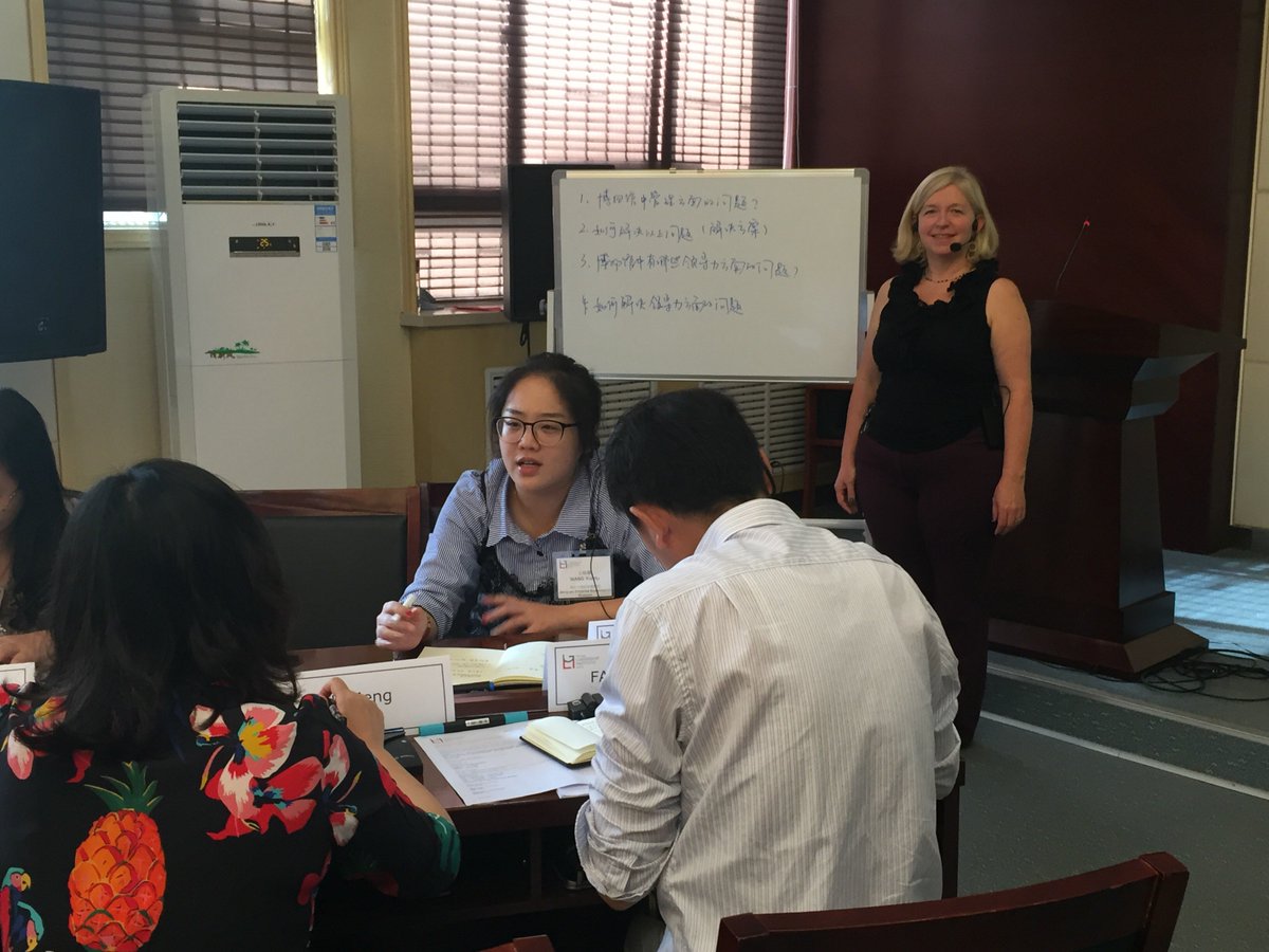 Our very own Carrie is in #China doing some amazing work with @GLICGU with the assistance of some wonderful translators. 😃 #Leadership