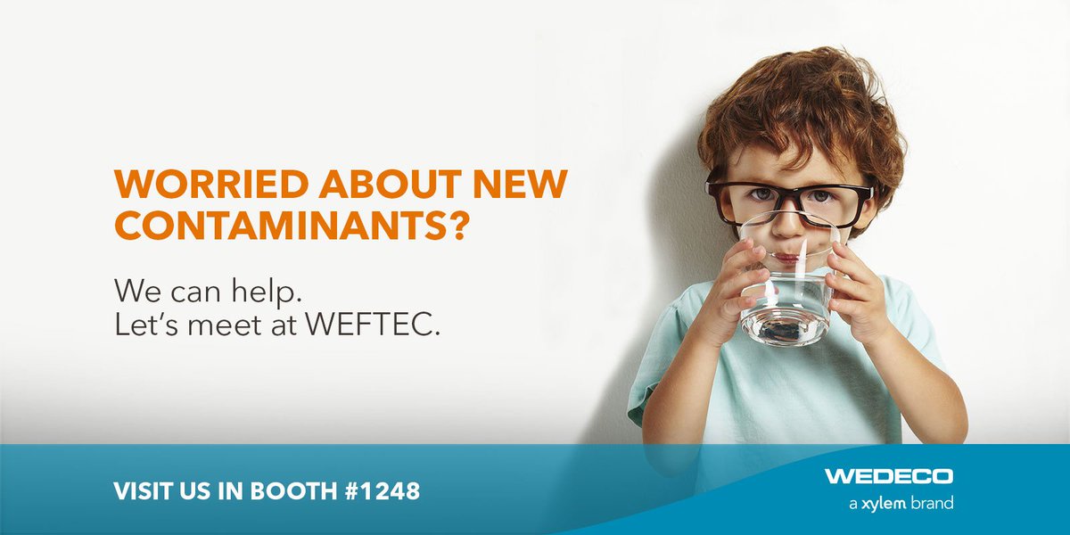 Wedeco_US's tweet photo. Come talk to us at #WEFTEC17 to learn how advanced oxidation processes can keep drinking water safe and clean. 
https://t.co/fTR9QyKu46 https://t.co/TZYJhjYOxI