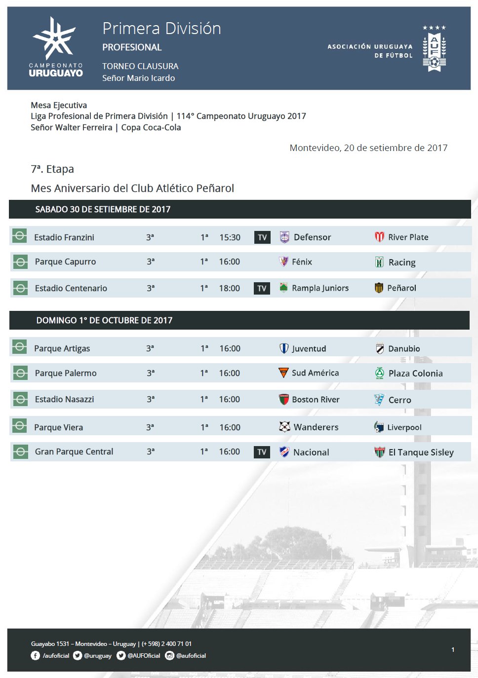 Campeonato Uruguayo on X: #Clausura2017