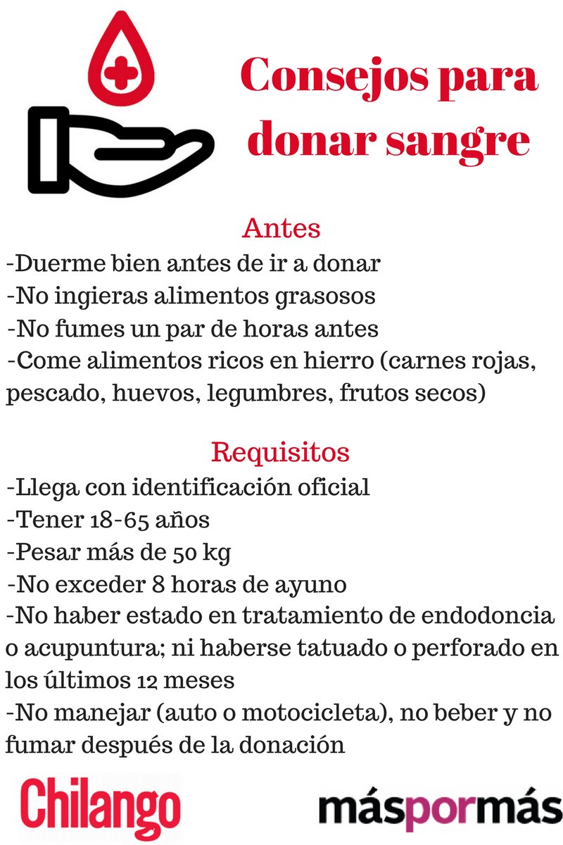 Aquí unos consejos prácticos para que puedas prepararte para donar sangre. ¡Se va a necesitar!  #AyudaCDMX #FuerzaMexico