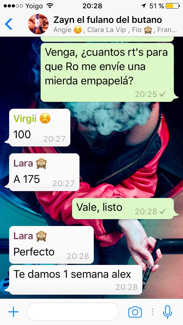 wooaisan's tweet photo. POR FAVOR NECESITO 100 RT'S Y 175 MG PARA QUE @resurgingzayn ME ENVÍE UNA MIERDA EMPAPELÁ, ¡AYUDA! https://t.co/LtIwjQ8FCf