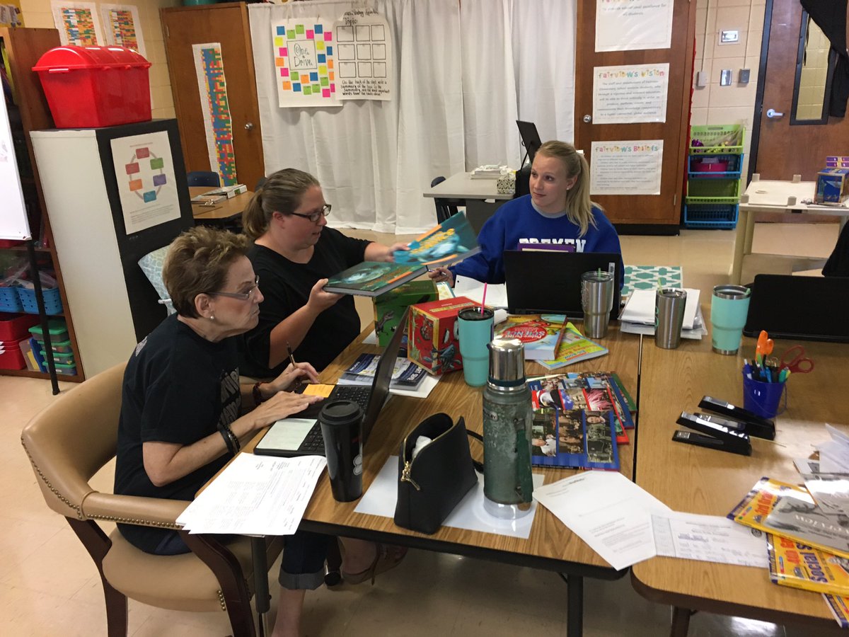 Vertical planning with 3rd-5th Sci/SS teachers <a href="/FairviewFves/">Fairview Elementary</a> #ncssbethebest