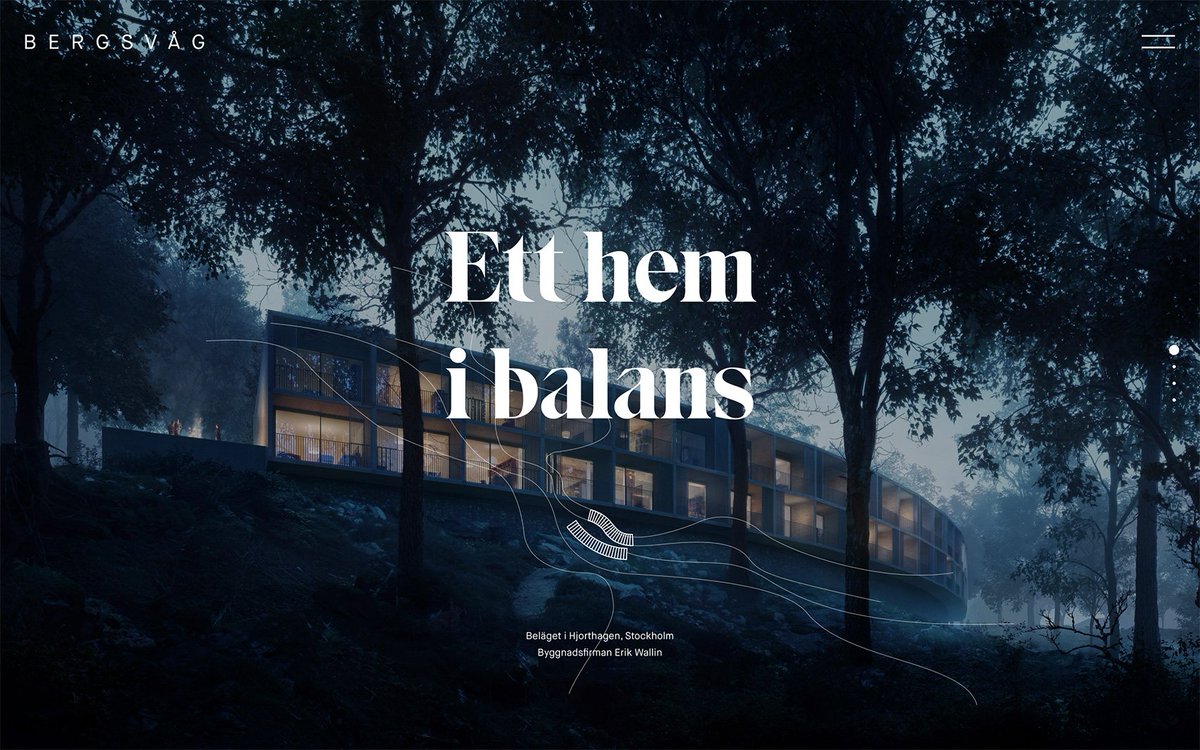 Eksell Display paired with Maison Neue. Really wonderful apartments #fontsinuse
bergsvag.se