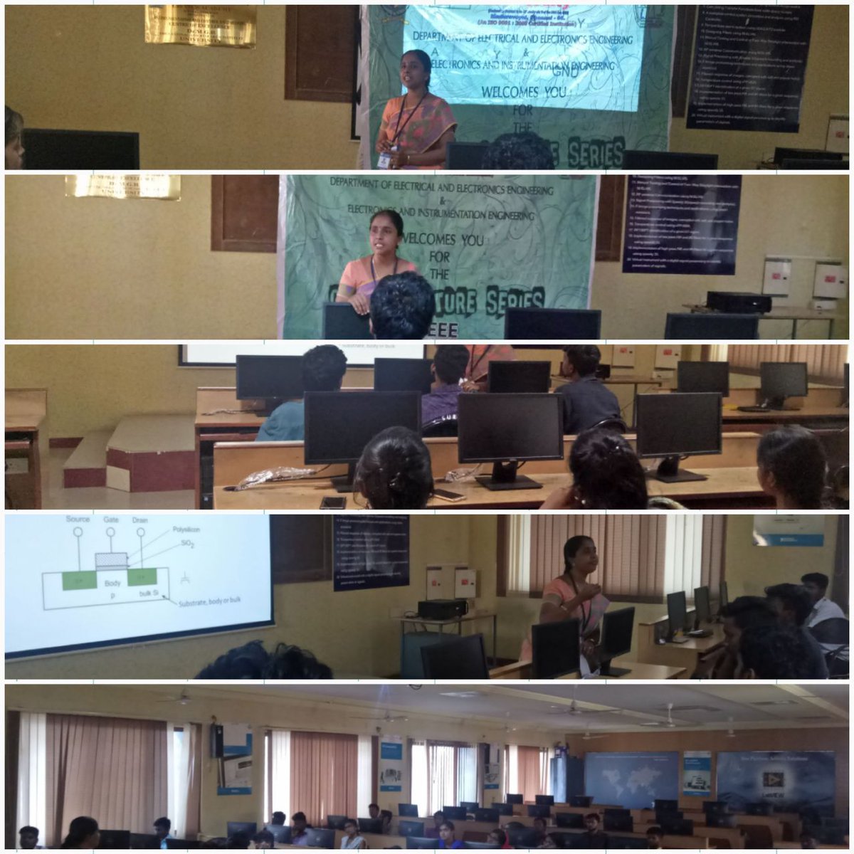 MgrUniversity's tweet photo. #MGRUniversity Dept of #EEE and #EIE conducted #InterDisciplinaryTalk on VLSI Design Techniques by Ms. Anandhi ,Ass. Prof, ECE dept. https://t.co/WRlQttumFl