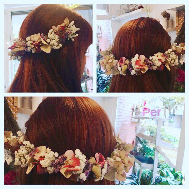 pertudecoflor's tweet photo. 👰🏼❤️Corona de #floressecas especial para novias #flores #flowers #weddingcrown #coronadenovia #novia #bride #driedflowers #pertudecoflor https://t.co/tj4mBAsFjT